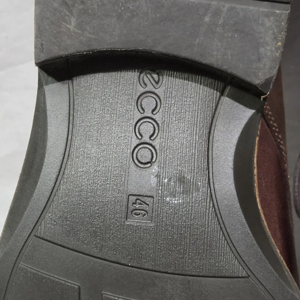 ECCO Kenton Plain Toe Oil Nubuck Leather Derby Oxford Shoe Sz EU 46‎ US 12 12.5